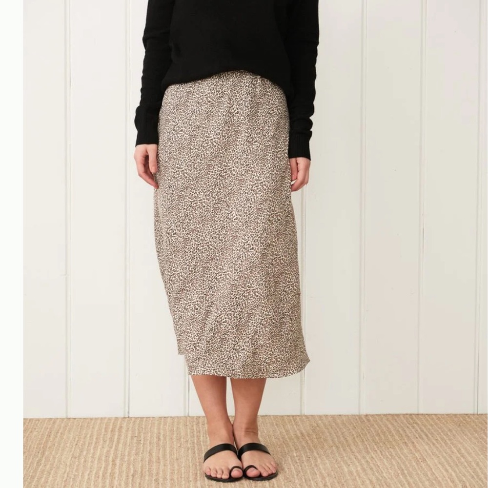 JENNI KAYNE Leopard Slip Skirt in size small